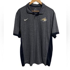 Nike Mens Heather Blue BYU Cougars Polo Shirt Large